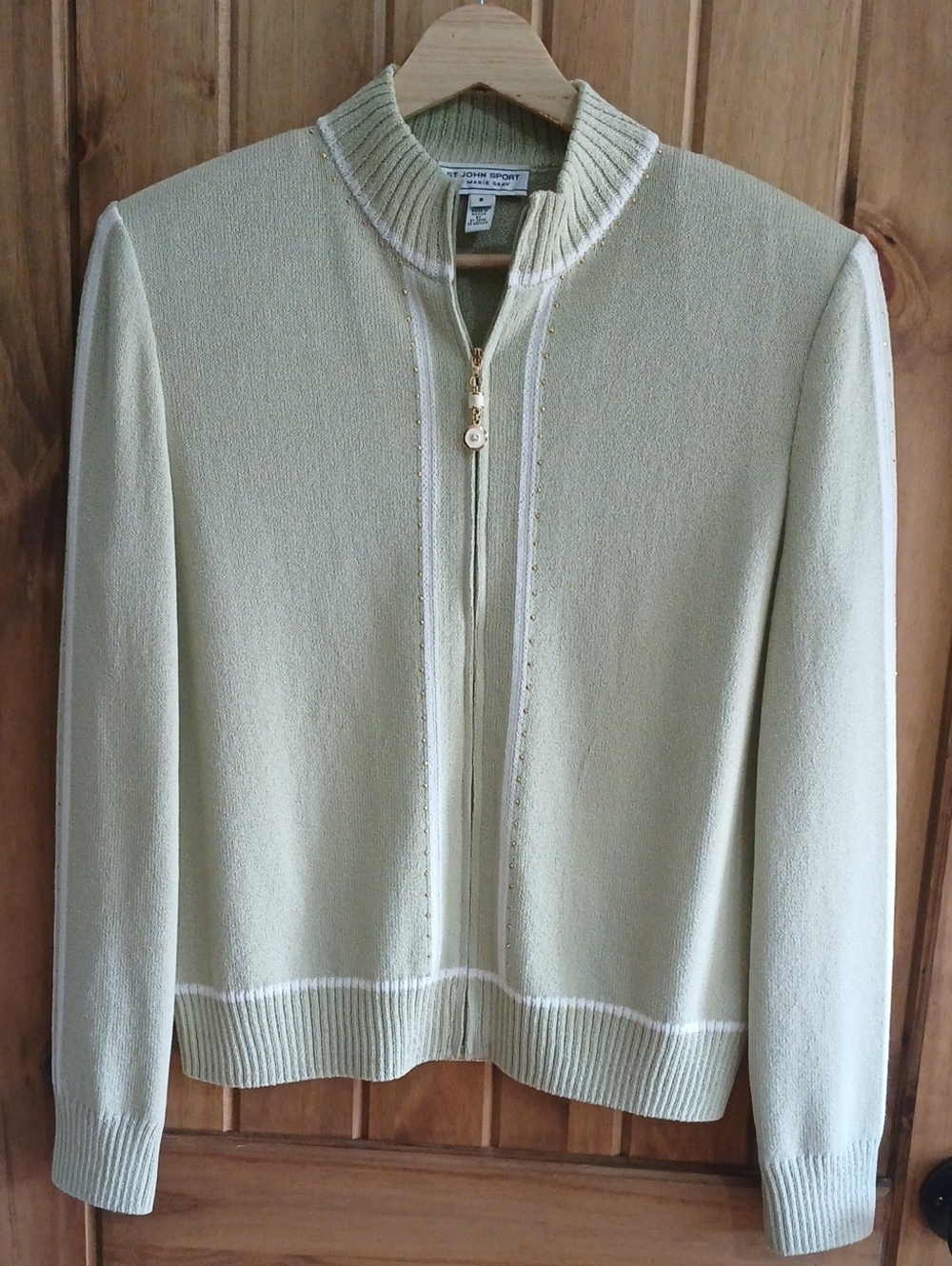 St. John Sport By Marie Gray Zippered Cardigan Sweater - Small